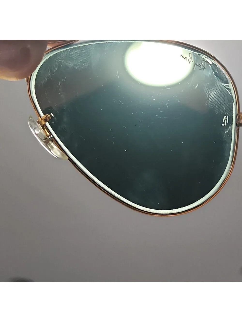 Ray Ban B&L Vintage Gold Metal Green Aviator Sunglasses 58-14 USA Exc Lenses